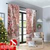 2pcs 2D flat printing Christmas Drapes Starry Night Snowflakes (5) Machine Washable Fabric Without Electricity Spring Party &