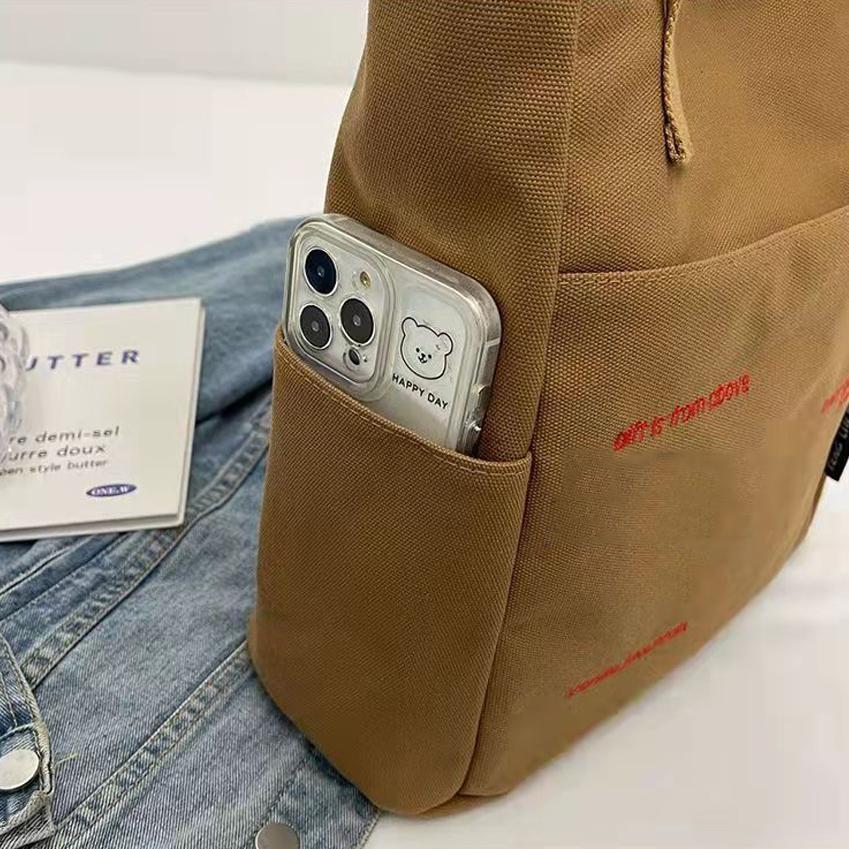 New Women's Canvas Tote Bag Ins Versatile Large Capacity Shoulder Handbag Student School Book Bag Daily Commute Casual Reusable Cloth Bag