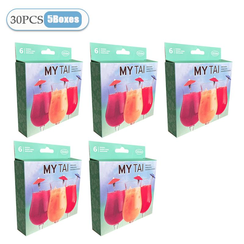 6-120PCS Wine Glass Markers Drink Fruit Cake Sticks Mini Umbrella Cocktail Parasols Wedding Decora Birthday Party Supplies