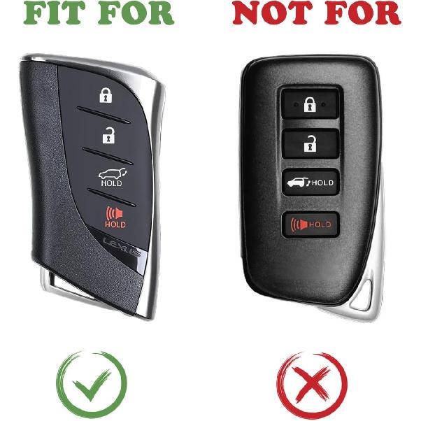 TANDRIVE Key Fob Cover For Lexus -2025 2026 RX NX TX ES GX RZ UX LX LS LC 2018-2026, 4 Button, Silicone, 2-Pack, Black