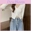 Oversize T Shirt With Drawstring And Embroidery For Spring Casual Wear