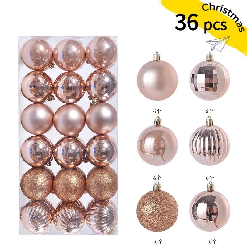 24/36Pcs Christmas Decoration 3/4CM Balls Hanging Christmas Tree Pendants Ornaments for Home Party Decor New Year Gift Accessory