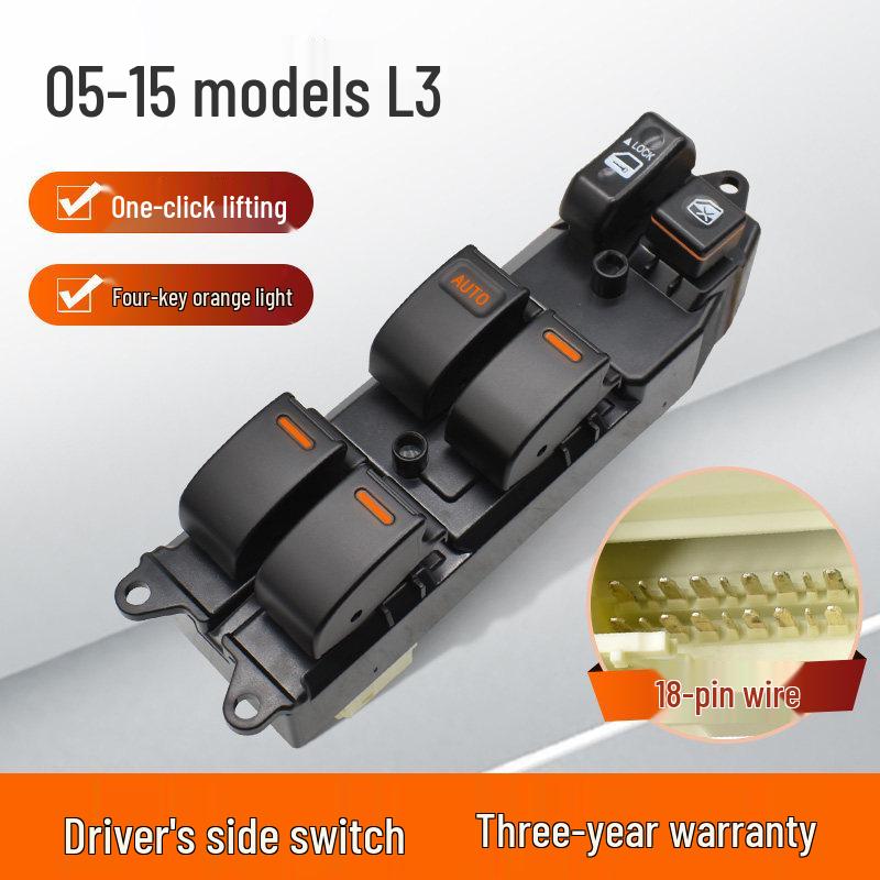 BYD F3 Window Lifter Switch: Left Front & Rear Door Button Assembly, F3R/L3 Accessories