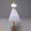 White Flower Girl Dress with Two-Layer Steel-Lined Puffy Skirt for Performances