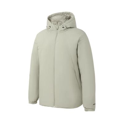adidas Solid Color Warm Windproof Outdoor Hooded Down Jacket Unisex Jackets Light-Green JL9571