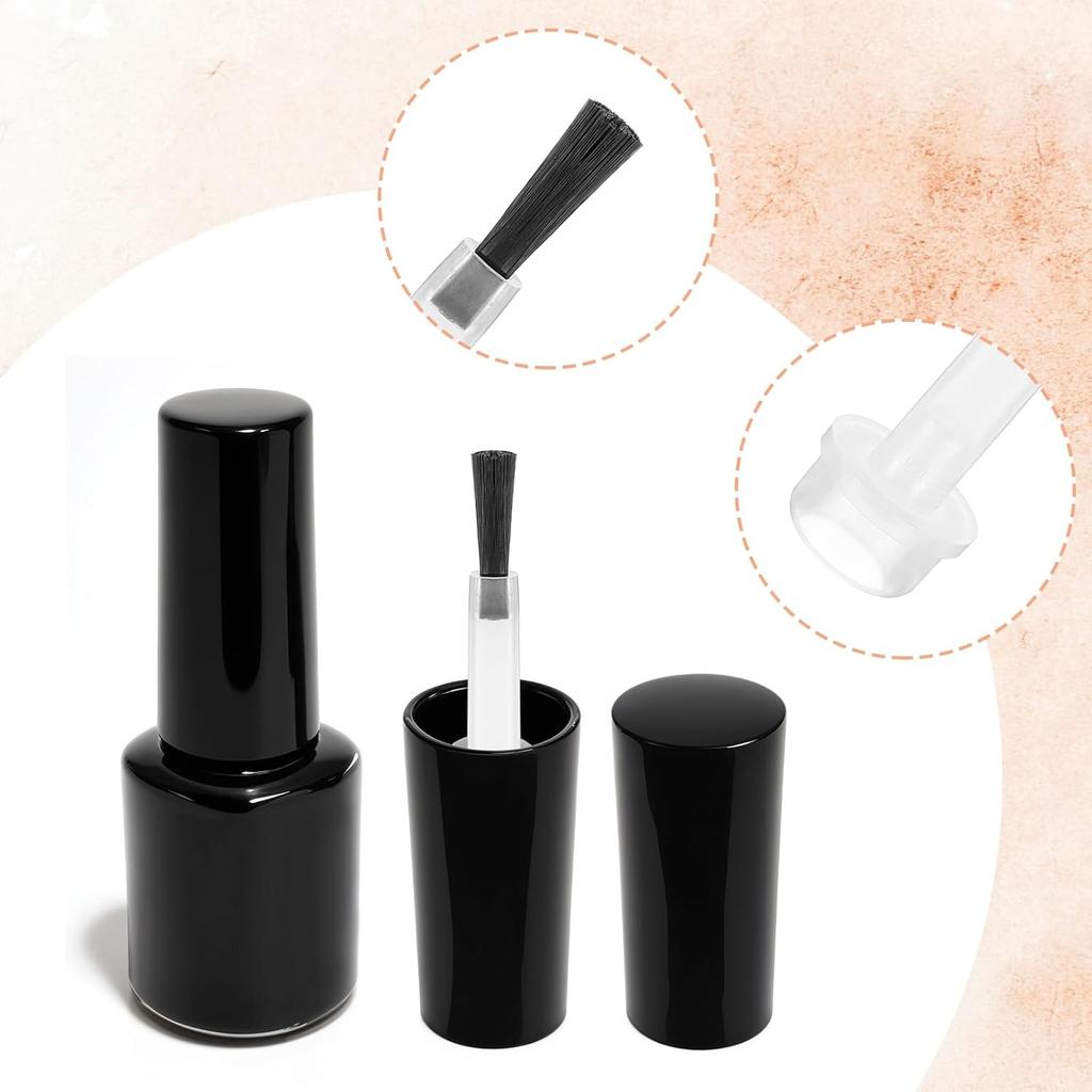 50 Pcs Replacement Nail Polish Brush Kit, Disposable Nail Art Brushes Set, Soft Bristles Replacement Brushes for Dip Powder Liquid, Easy To Install