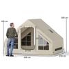 Inflatable Camping Tent with Pump and Stove Jack Hole, Easy Setup 2-4 Person Blow Up Tent, Waterproof Luxury Inflatable Tent with Mesh Windows, Doors