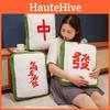 Plush Mahjong Pillow Exam Success Soft Cushion Toy Backpack Key Chain Pendant