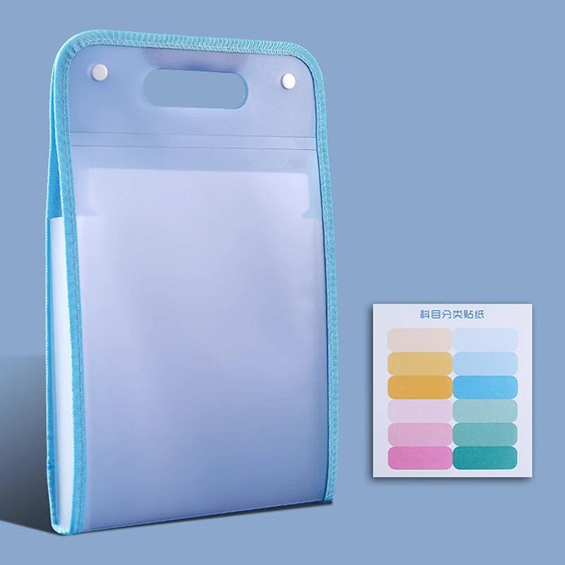 13 Pocket File Folders Portable A4 Letter Size Macaron Color Accordian Document Organizer Classroom Office Home Storage