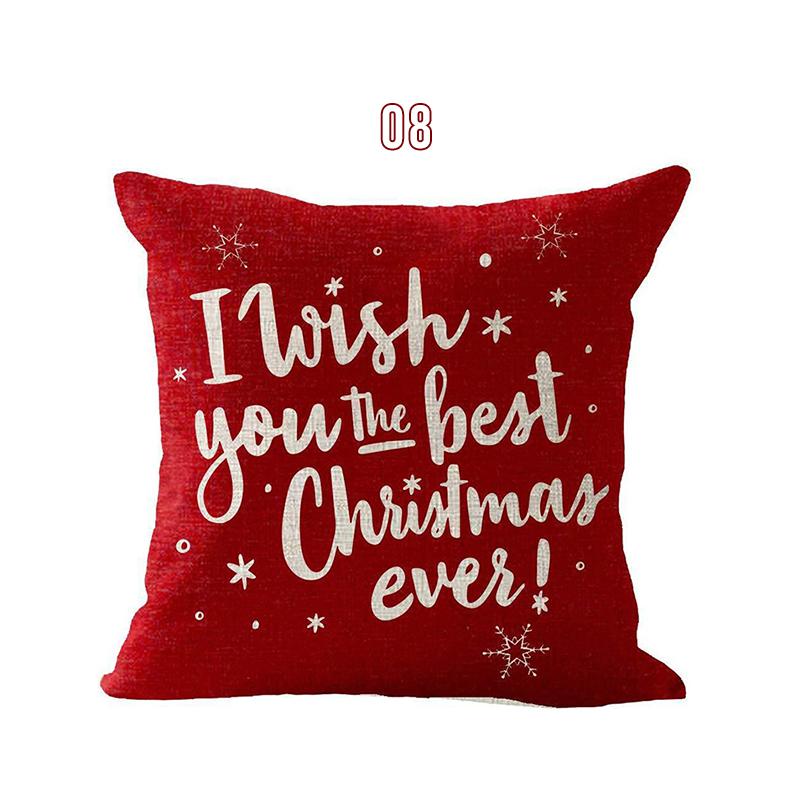 Elk Snowflake Red Xmas Pillow Cover for Living Room Glitter Sequins Cushion Cover Christmas Decoration Sofa Throw Pillow Case