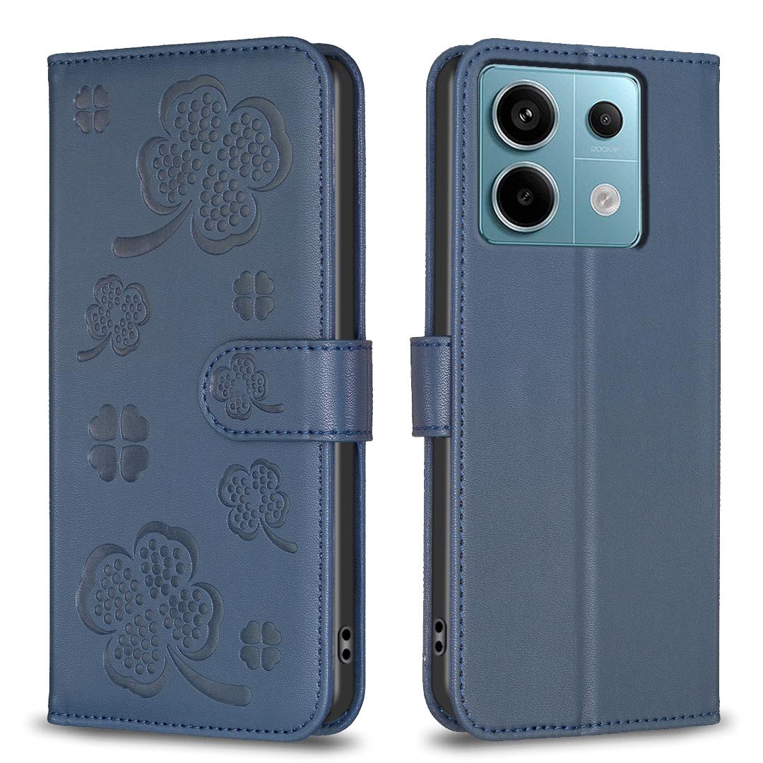 

For Xiaomi Redmi Note 13 Pro 4G/Poco M6 Pro 4G Case Clover Pattern Magnetic Buckle Flip Phone Cover B