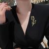 Brooch Hollow Tulip Design Anti-Wear Lapel Pin Sweaters Collars Hats Bags Coats Scarves Badge Versatile Accessory