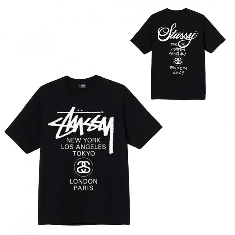 Pánské tričko s krátkým rukávem Volný střih Kulatý výstřih Potisk písmen Neformální Street Style Top pro páry