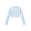 Jordan Crop Tops Women's Ice Blue Polo Collar Moderate DV1401-411