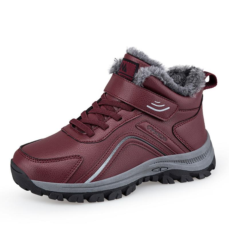 Foot fitness mother cotton shoes winter velvet thickened medium warm cotton boots outdoor non-slip snow boots