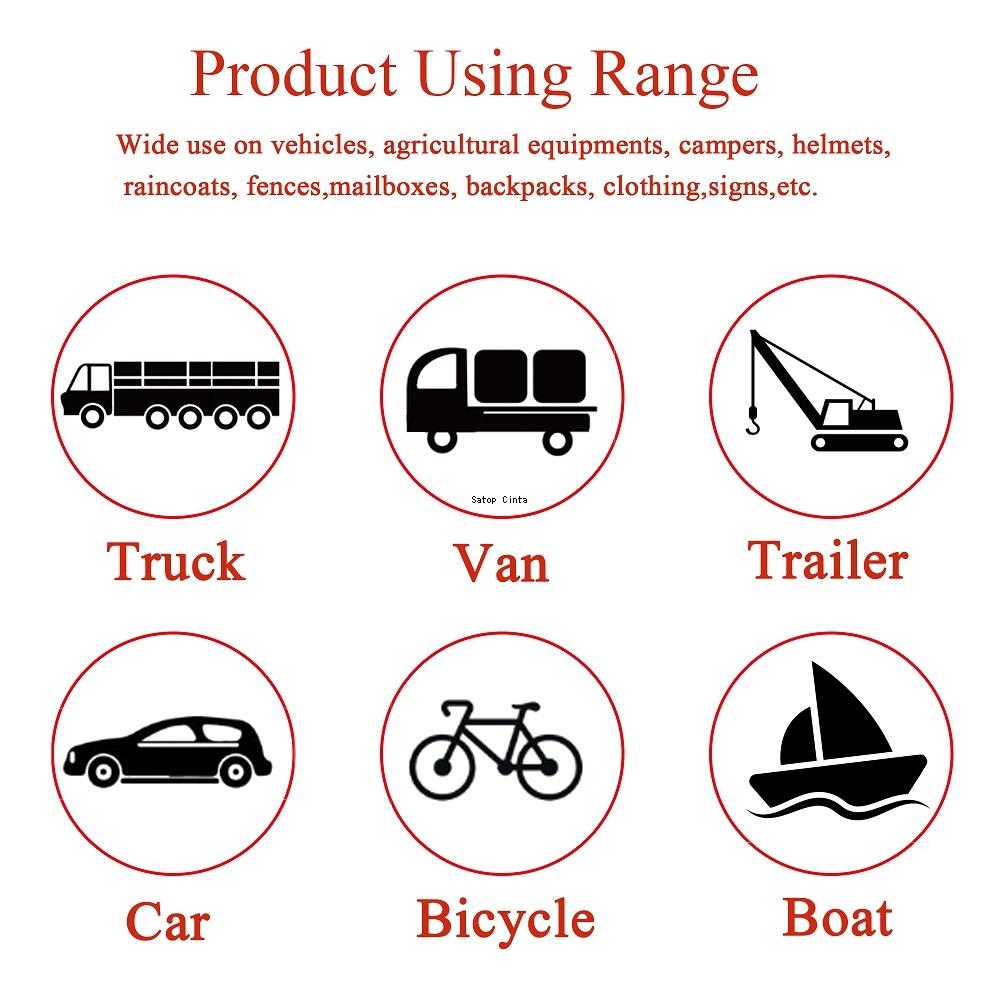 10cm*5m Waterproof Reflective Adhesive Tapes Self-Adhesive Yellow-Red High Visibility Safety Warning Grid Reflectors Car Sticker