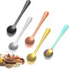 5 Pcs Tiny Spoon Small Stainless Steel Spoons for Salt Seasoning Sugar Desserts Honey, Sauce Serving Spoon, Cute Little Condiment Scoop for Cake