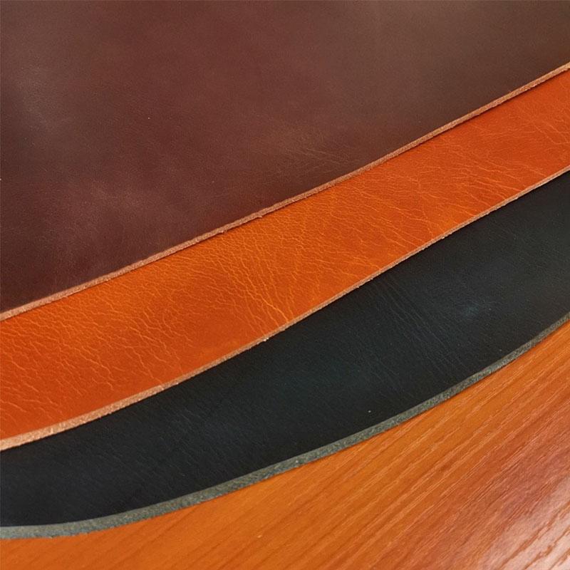 3.5mm Firm Colored Vegetable-Tanned Top Grain Genuine Leather Material for Knife Sheath, Handmade DIY Leather Bags, Desk Pads, L