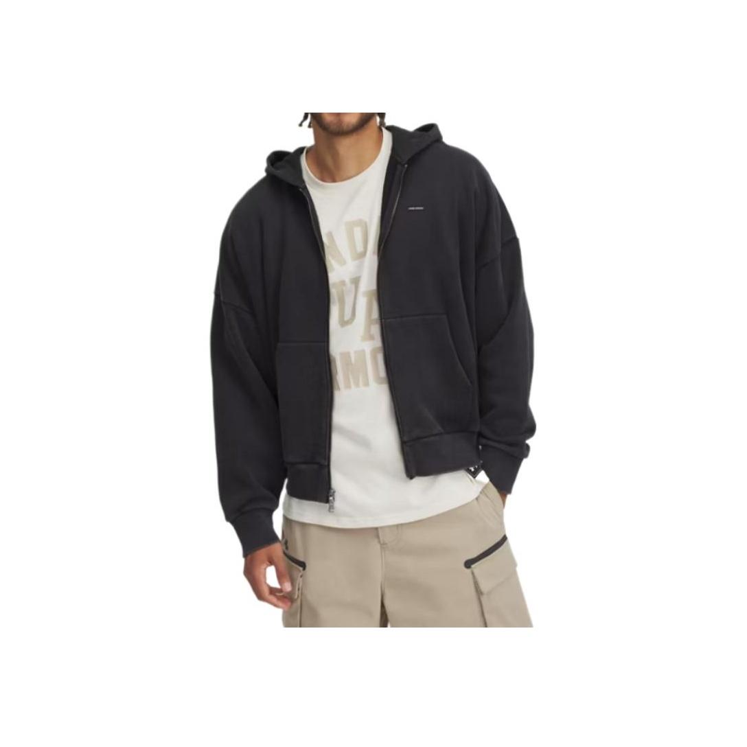 

Under Armour Icon Comfortable Fashionable Solid Color Versatile Jacket Men Jacket Black 6000651-001 2XL