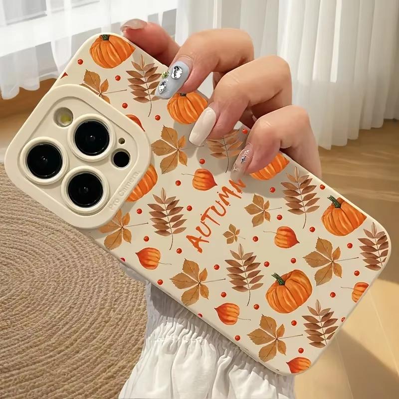 Autumn Maple Leaves Pumpkin Phone Case for Xiaomi Redmi Note 14 13 12 11 Pro Plus 4G 5G 12S 11S 10S 10 9 9S 8 10C 10A Cover