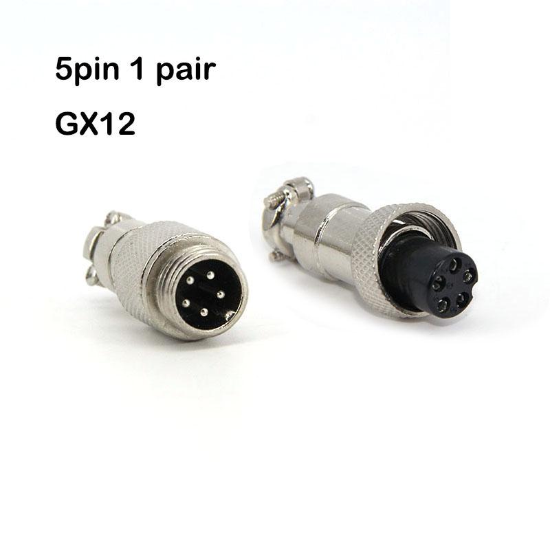 1set GX12 2/3/4/5/6/7 Pin Core Aviation  Male and Female 12mm Circular Socket Plug Wire Panel Connector