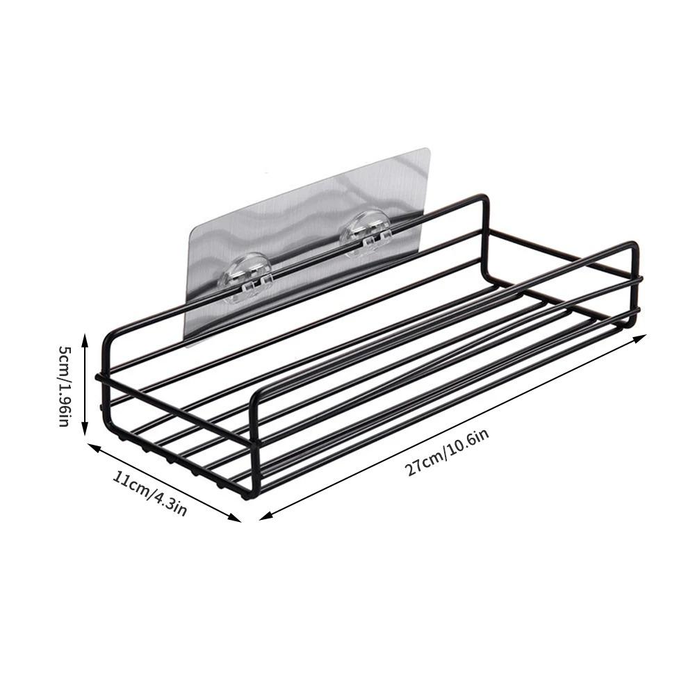 1pc Modern Wall-Mounted Rust-Resistant Storage Shelf,Multi-Functional Organizer for Bathroom,Kitchen,Office,Space-Saving