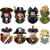 Die Karibik der Piraten Geister-Zombie-Haie Jack Sparrow Kapitän Figur Bausteine Konstruktionssteine Bauspielzeug für Kinder