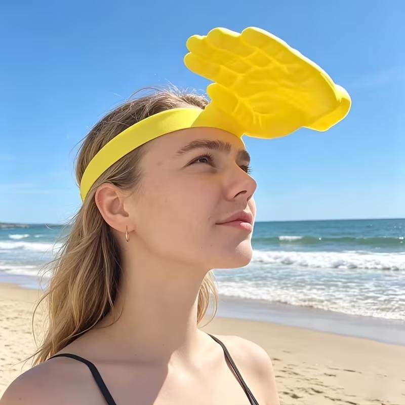 Funny Hand Sun Visor Hat Novelty 3D Palm Shape Sunshade Headband Creative Sun Cap For Summer Beach Party Outdoor Unisex Gag Gift