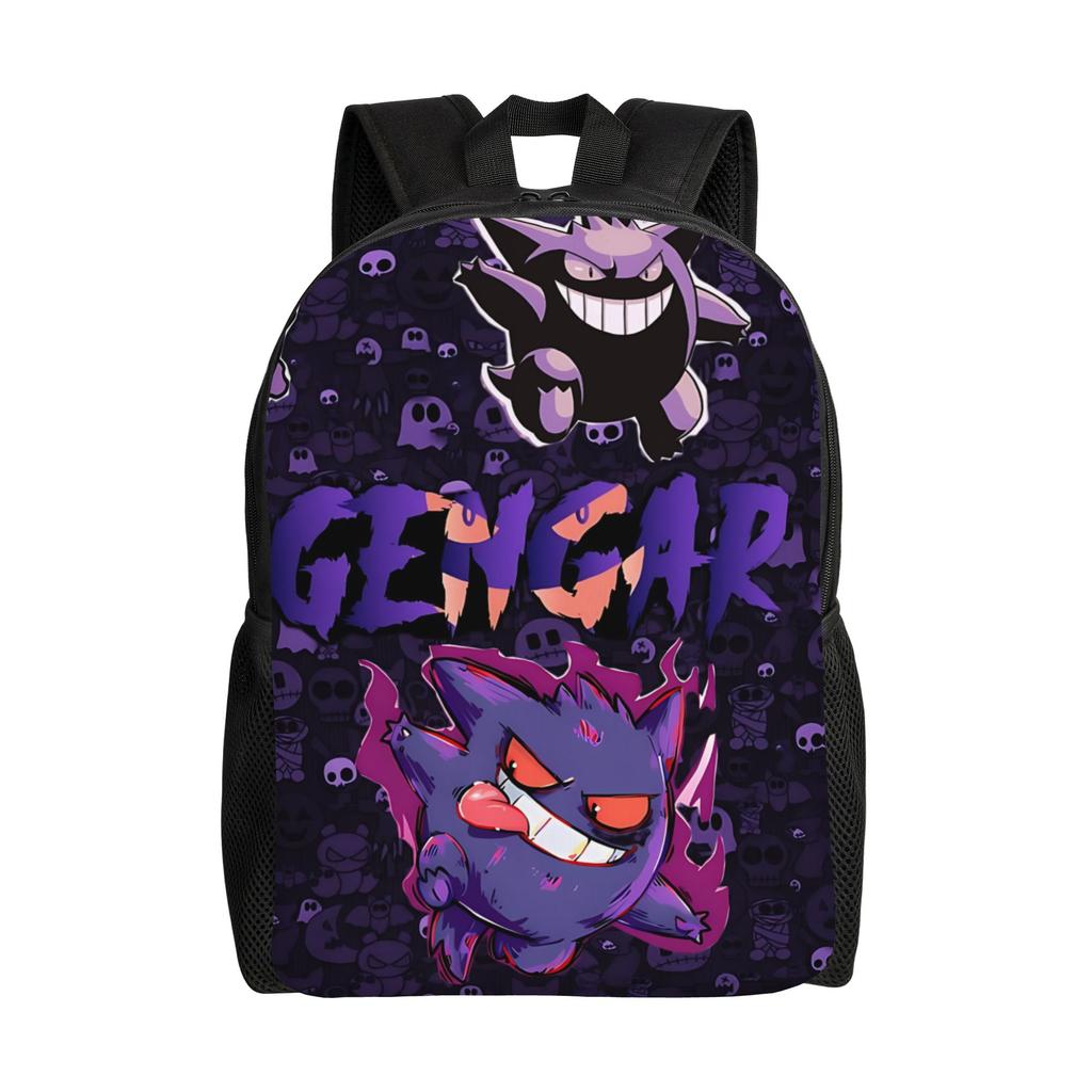 Fashion Pokemon Halloween Gengar Backpack Daypack  Mochila School Large Capacity Rucksack