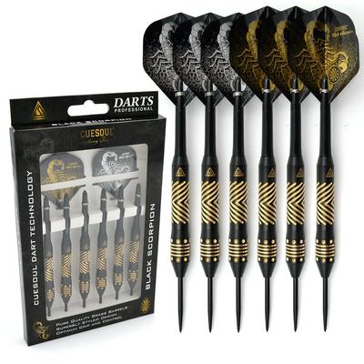 Cuesoul Black Scorpion 24g Steel Tip Brass Dart Set Pack of 6 - Pcs(CSBS-F3205)