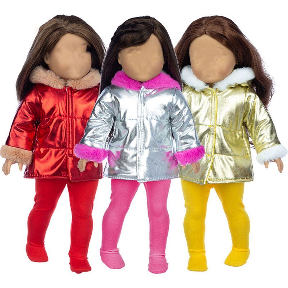 

4 стиля для 18-дюймовой куклы «сделай сам», подарок для девочки, игрушка, модная футболка, костюм, куртка, брюки, одежда для куклы
