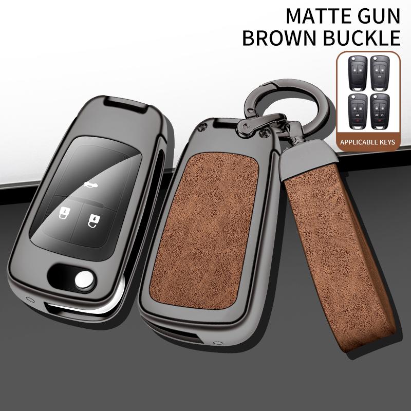 New Zinc Alloy Leather Car Key Case Cover Protector For Buick Chevrolet Cruze Aveo Trax Opel Astra Corsa Meriva Zafira Antara J