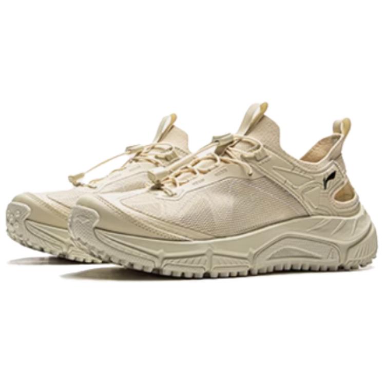 LiNing Yijie Lite Outdoor Bequem Mode Rutschfest Atmungsaktiv Abriebfest Bachschuhe Damenschuhe Beige AHLV014-2