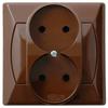 Ospel Akcent Brown - Double Socket GP-2A/24