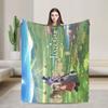 Tenmaku No Jaadugar Anime Blankets Flannel Throw Blankets Summer Air Conditioning Portable Lightweight Bedspreads