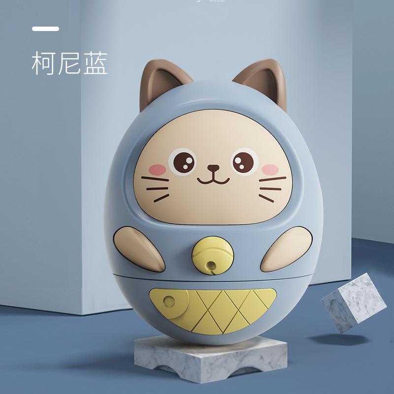 

Детская ручная игрушка-неваляшка для детей от 0 до 1 года, легкая музыкальная погремушка для раннего образования мальчиков и девочек синий