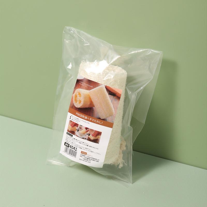 Loofah Cleaning Natural Sponge With Plastic Grip For Efficient Dishwashing