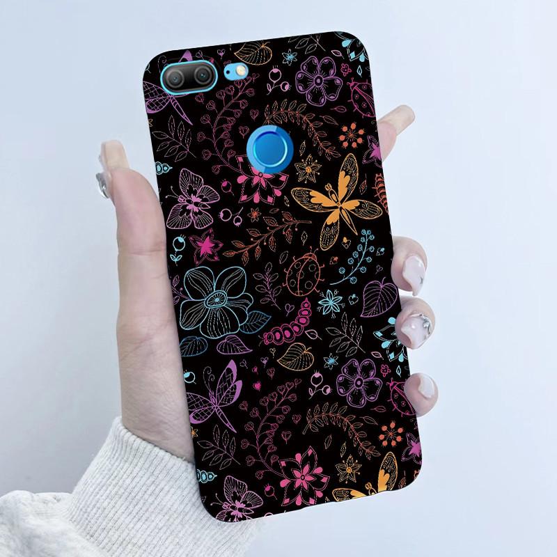 For Honor 9 Lite LLD-L21 LLD-L31 Phone Case Flower Girl Design Soft Silicone TPU Back Housing for Honor 9 STF-L09 STF-AL10 Cover