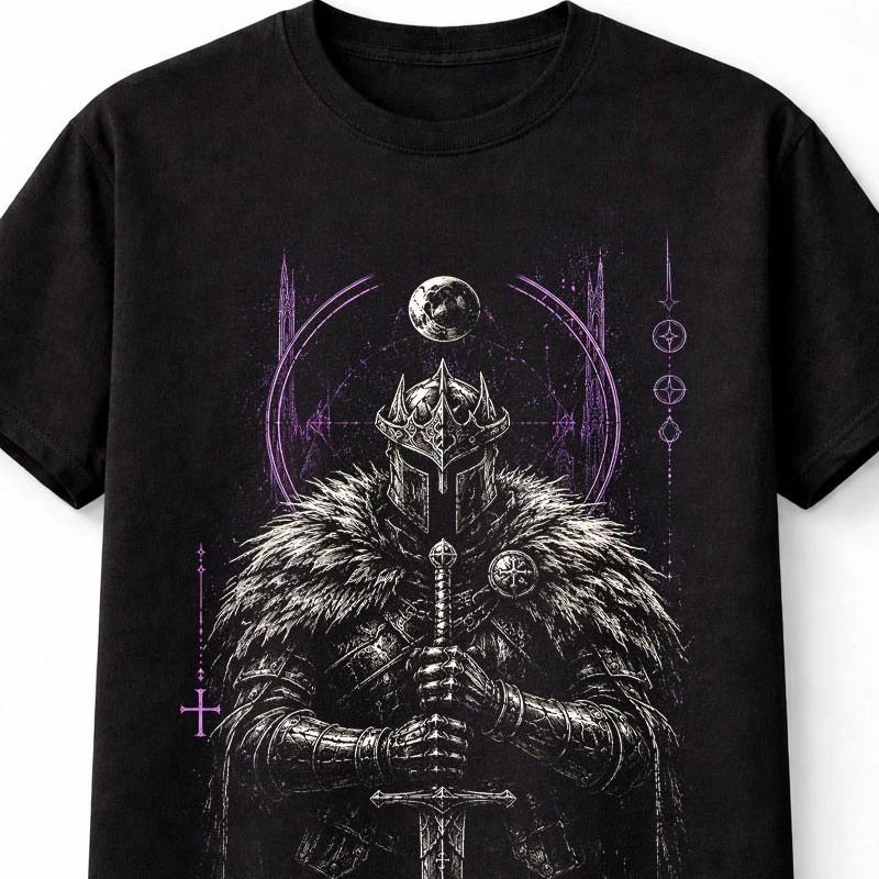Knight Fantasy Warrior Gothic Armour Medieval Unisex TShirt S