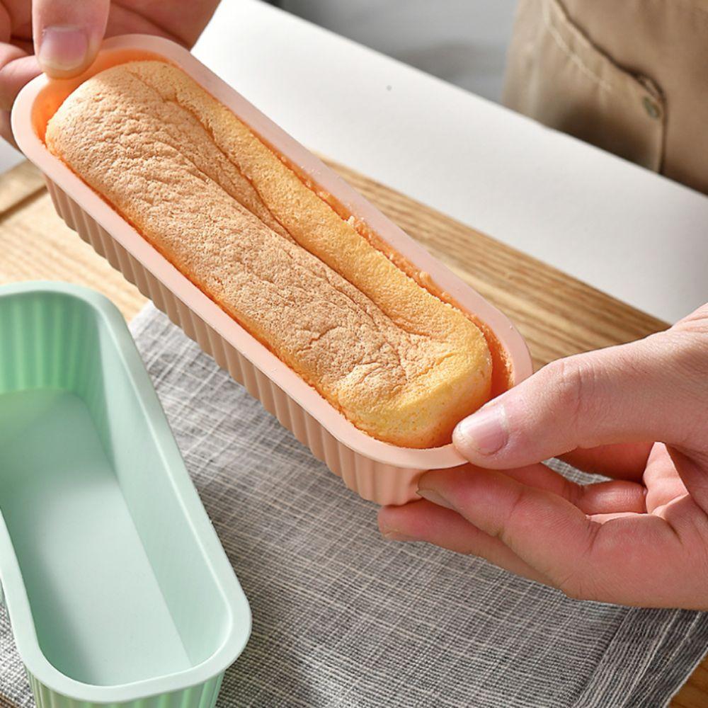 4Pcs DIY Air Fryer Silicone Bread Pans Non-Stick Toast Loaf Baking Tray Brownie Mould Bakery