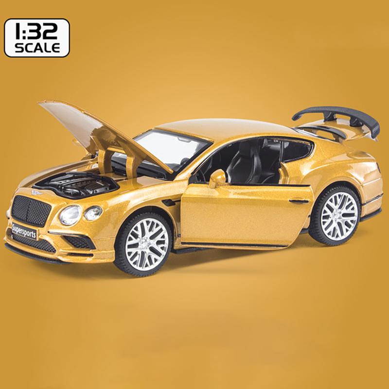 

1:32 Bentley Continental Supersports Alloy Car Model Diecasts & Toy Vehicles Collect Car Toy Boy Birthday gifts жёлтый