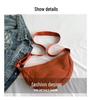 Korean Style Pleated Dumpling Bag: Lightweight Solid Color Shoulder & Crossbody Bag