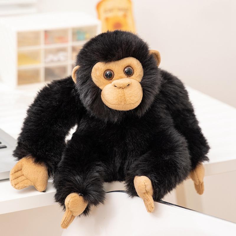 Simulatie Stoot Gorilla Pluche Pop Moeder En Baby Lange Arm Aap Dier Knuffel Huisdecoratie Cadeau Voor Kinderen see choose option beige
