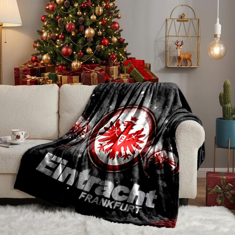 Eagle Crest Frankfurt Emblem Throws Blanket Flannel Blankets Plush for Couch Bed Gifts for Men Women Travel picnic blanket Christmas fan gifts