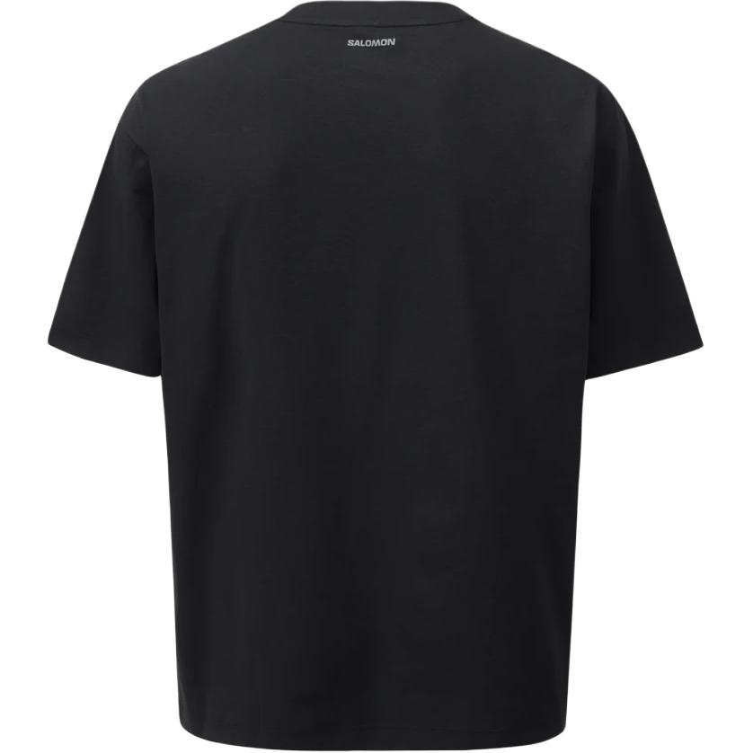 Salomon Logo Print Loose Fit Crew Neck Short Sleeve T-Shirt Unisex T-Shirts Black C28622