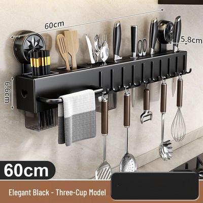 Suction Cup Kitchen Knife Rack Organizer