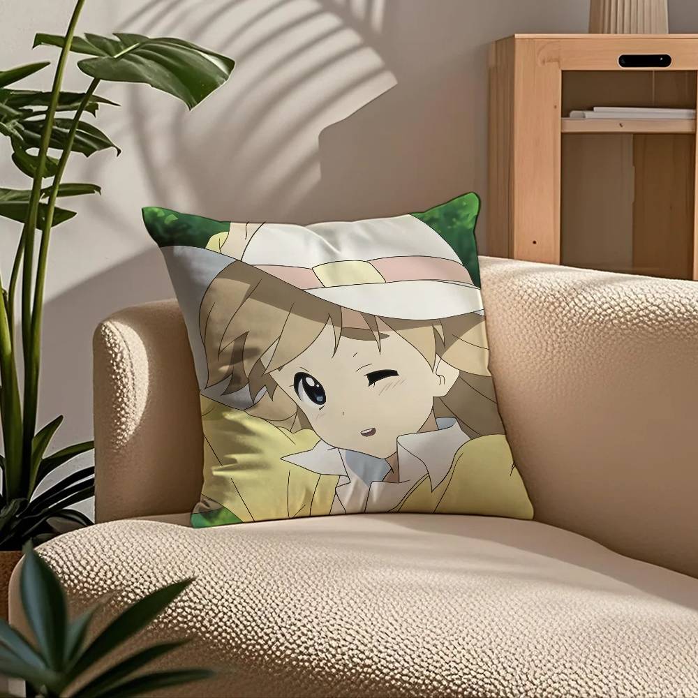 Classic Anime K-K-ON Pillow Case Comfort Sofa Bed Silky elegant Invisible zipper Custom Decorative cushion cover