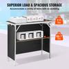 VEVOR Portable Tradeshow Podium Table, 97,5 × 38,5 × 87 cm, Display Exhibition Counter Stand Booth Fair with Wall