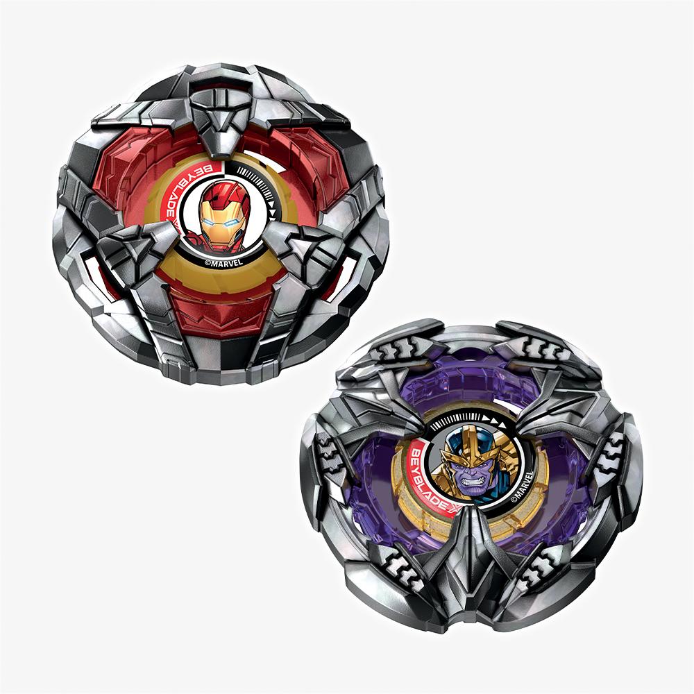 Young Toys Beyblade X Marvel Iron Man & Thanos BX-00 Double Starter Set