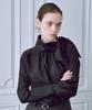 JULIY&CALLA 25Fw Collar 1 Gbtn Lara Blouse Black (Two-Way)